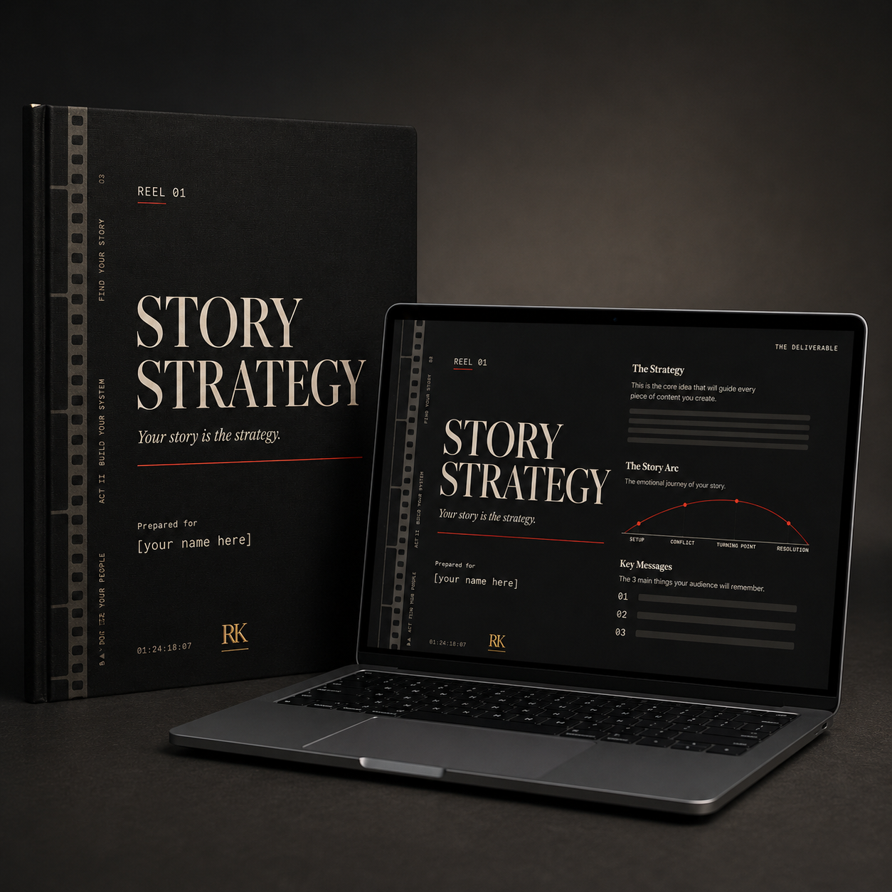 The Story Strategy blueprint, a printed book plus an AI-ready version you can paste into ChatGPT or Claude